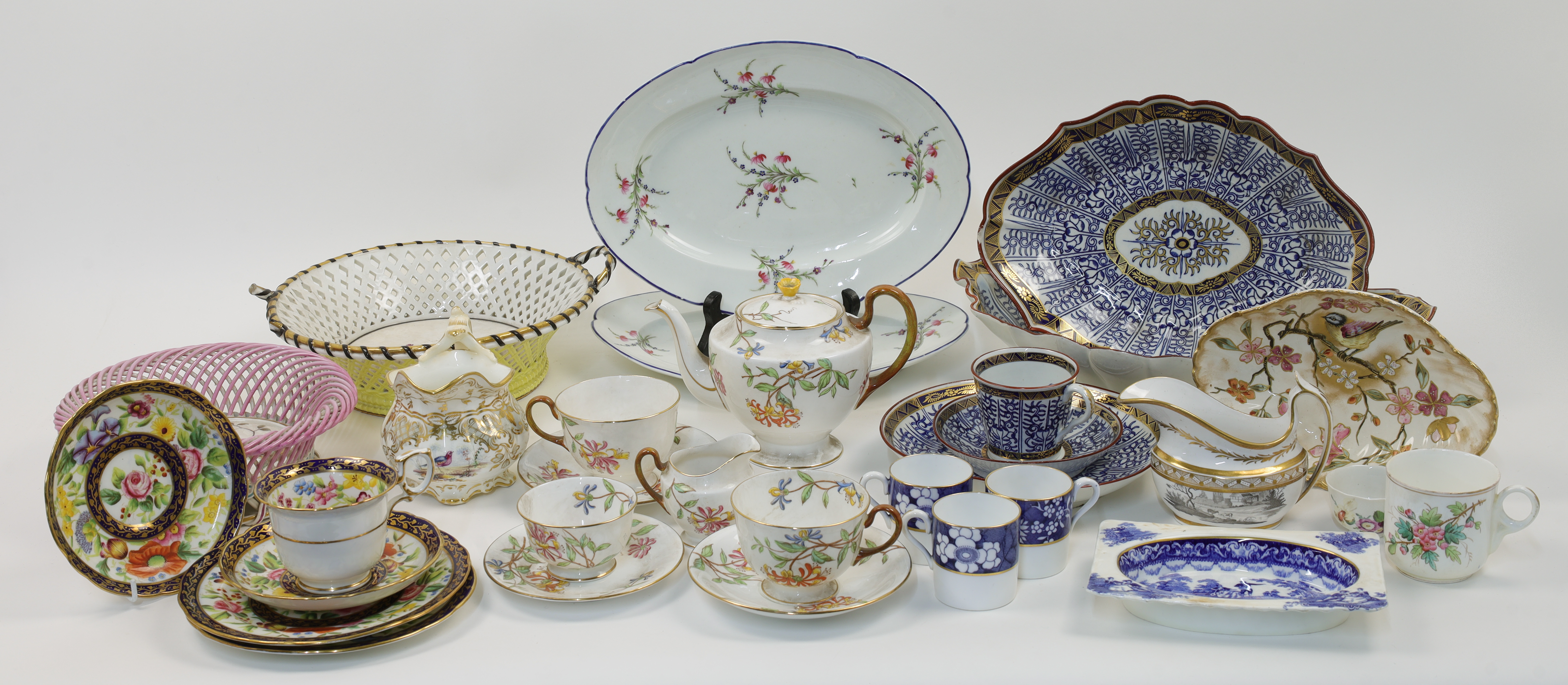 A quantity of miscellaneous porcelain tablewares, 19th - 20th centuries, various makers and regio...
