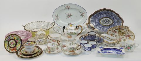 A quantity of miscellaneous porcelain tablewares, 19th - 20th centuries, various makers and regio...