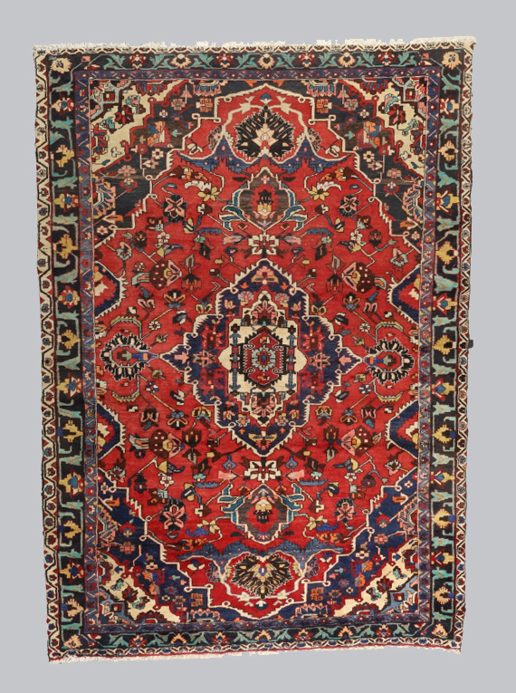 A Persian Nahavand carpet, last quarter 20th century, the central geometric floral medallion surr...