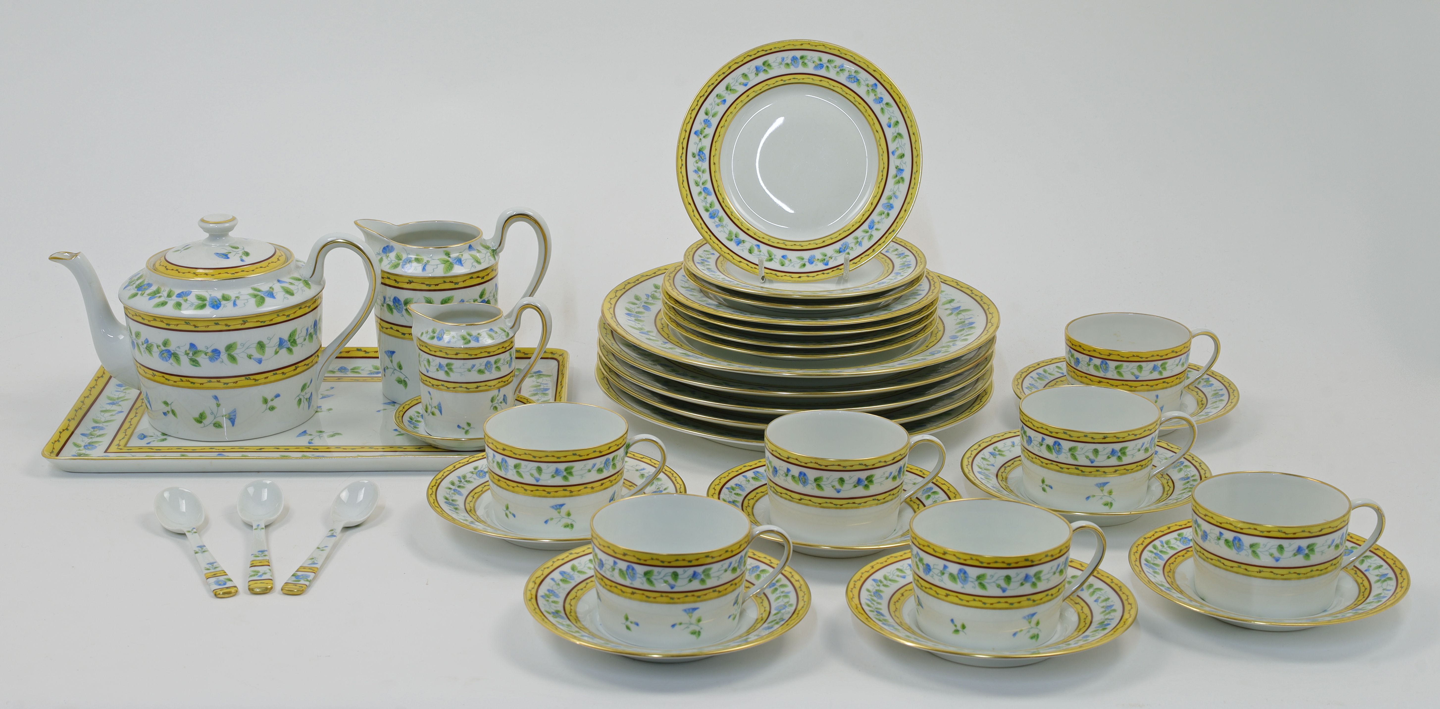 A Limoges (A. Raynaud & Co.) ‘Ceralene’ pattern part tea and coffee service, 20th century, compri...