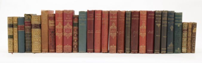 A collection of various leather and cloth bound books, 18th - 19th centuries, to include:  Le Me...