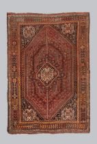 A Persian Qashqai carpet, third quarter 20th century, the central diamond medallion surrounded by...