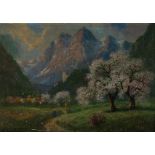 W. Eggert,  Northern European School, late 19th/early 20th century-  Landscape with flowering tr...