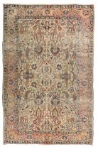 A Persian Sarouk carpet, first quarter 20th century, the central field with spandrels and floral ...
