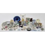 A mixed quantity of ceramic collectables, 19th - 20th centuries, to include a pearlware bocage fi...