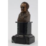 After Pierre Joseph Chardigny, French, 1794-1866, a bronze portrait bust of Johann Wolfgang von G...