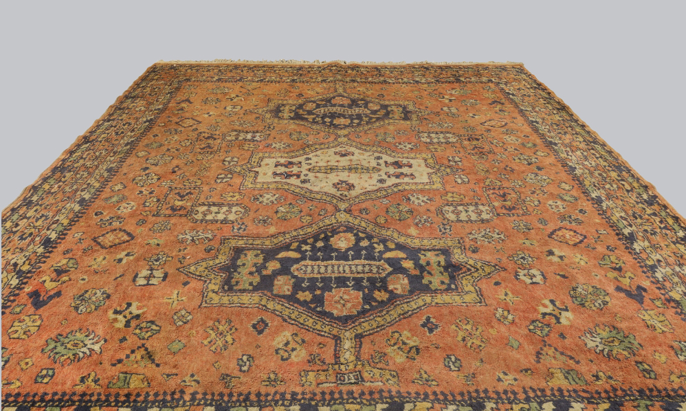 A Persian Shiraz rug, last quarter 20th century, the central field with three medallions surround... - Image 2 of 4