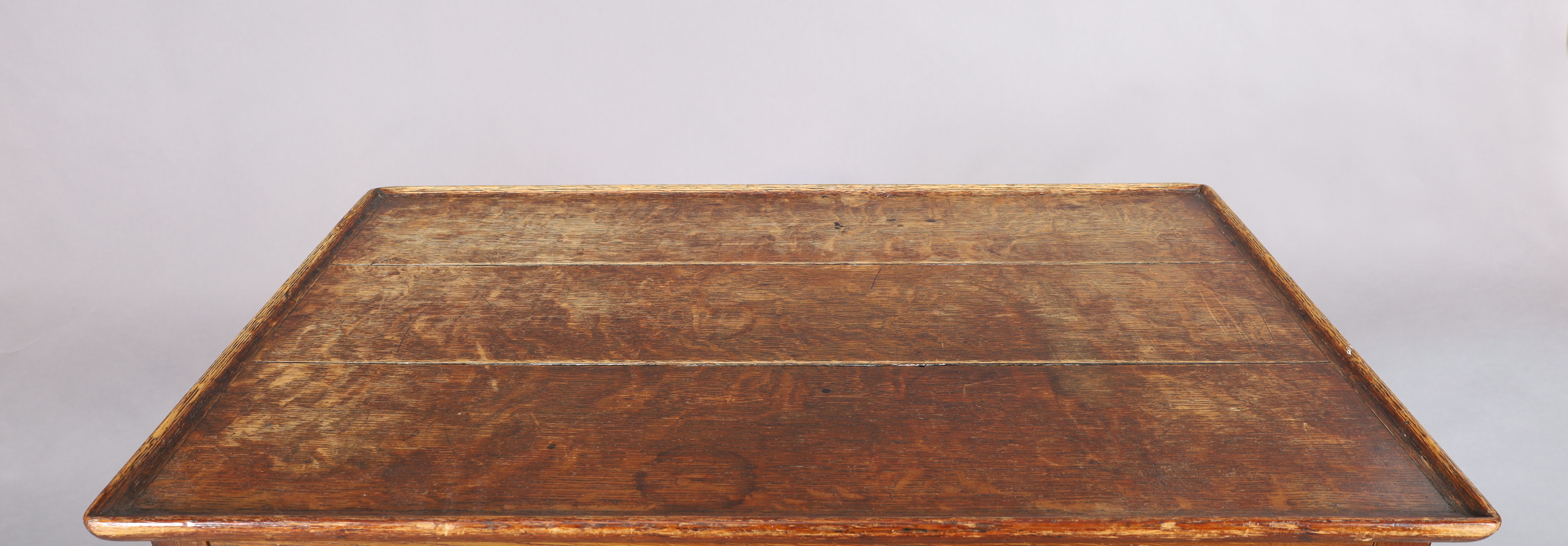 An English oak low boy, George II style, first quarter 20th century, single drawer, on cabriole l... - Image 3 of 3