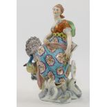 A Paris (Samson) Chelsea style porcelain figure of Juno and a peacock, second half 19th century, ...