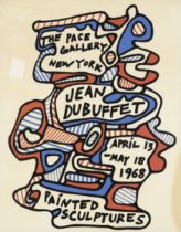 Jean Dubuffet, French, 1901-1985, Painted Sculptures, Pace Gallery poster, 1968; lithographic p...