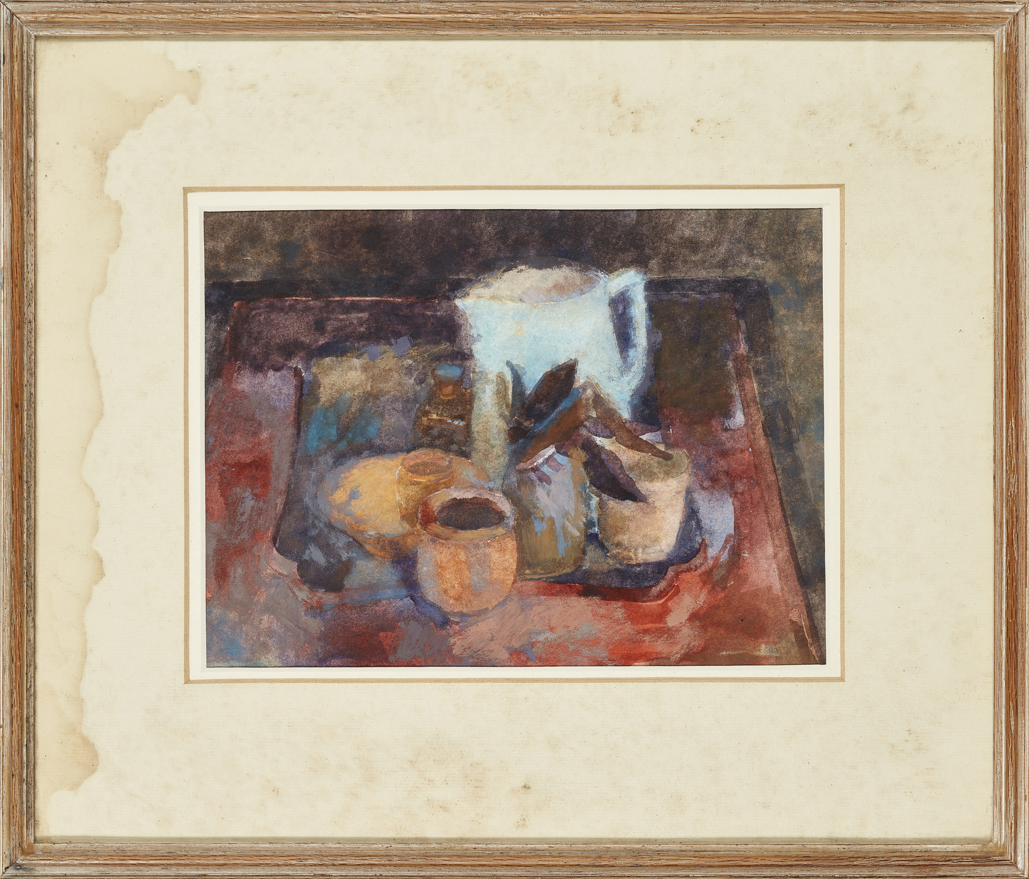 Christa Gaa,  German 1937-1992 -  Still life at South Bolton Gardens, c.1984;  watercolour and ... - Image 2 of 3