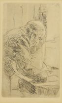Pierre Bonnard, French 1867-1947, Le Graveur, circa 1930; drypoint etching on wove, indistinctl...