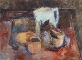 Christa Gaa,  German 1937-1992 -  Still life at South Bolton Gardens, c.1984;  watercolour and ...