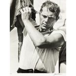 John Dominis, American 1921-2013, Steve McQueen after motorcycle race, Mojave Desert, 1963;  ph...