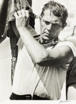 John Dominis, American 1921-2013, Steve McQueen after motorcycle race, Mojave Desert, 1963;  ph...