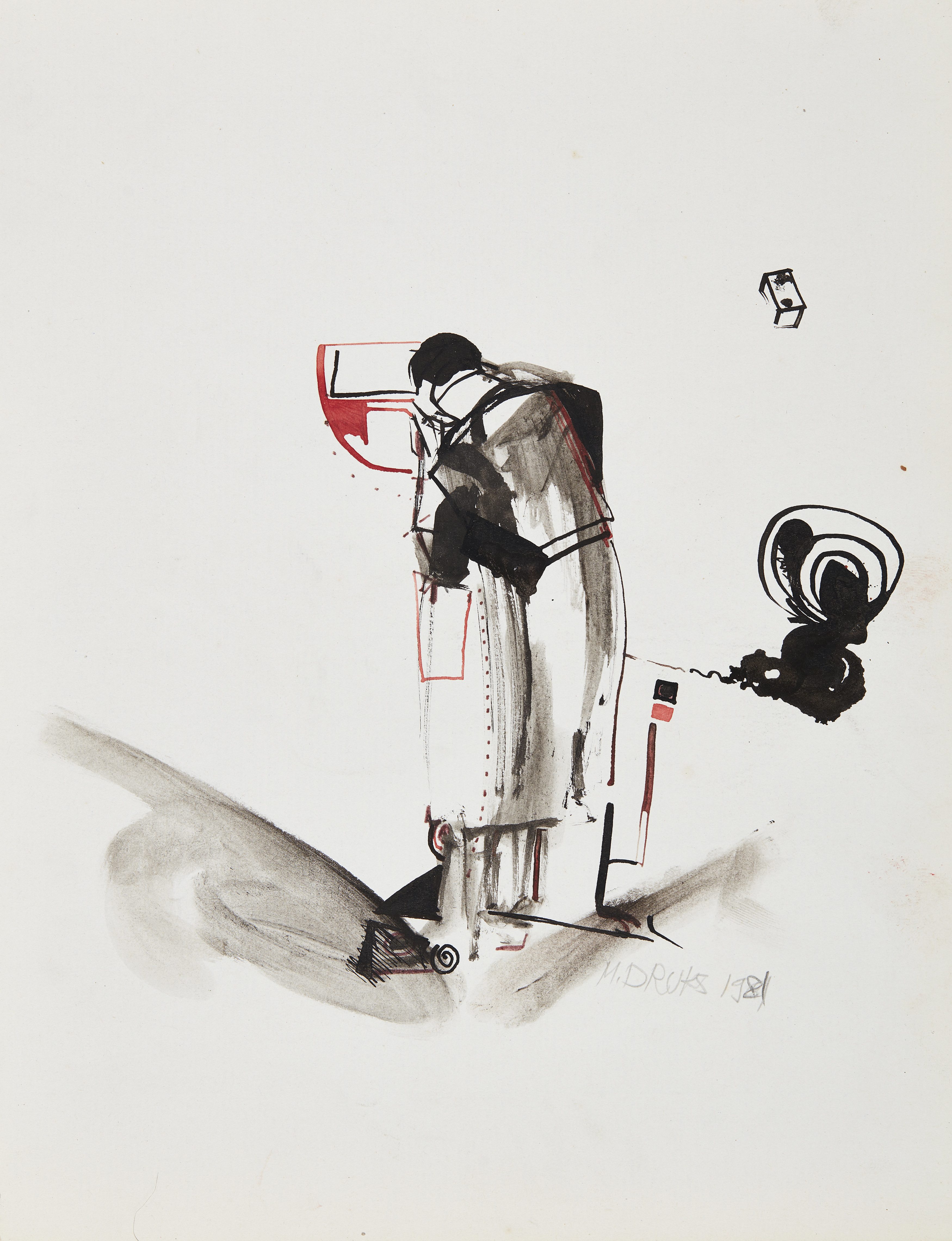 Michael Druks, Israeli/British 1940-2022 -  Untitled, 1990;  acrylic on paper, signed and dated... - Image 2 of 5