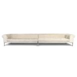 Emaf Progetti Studio for Zanotta, a '1320 Barocco' two section sofa, c.2000s, steel frame, Dacron...