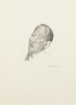 After Wyndham Lewis,  British 1882-1957,  Noel Coward, 1932;  lithograph on wove,  signed in th...