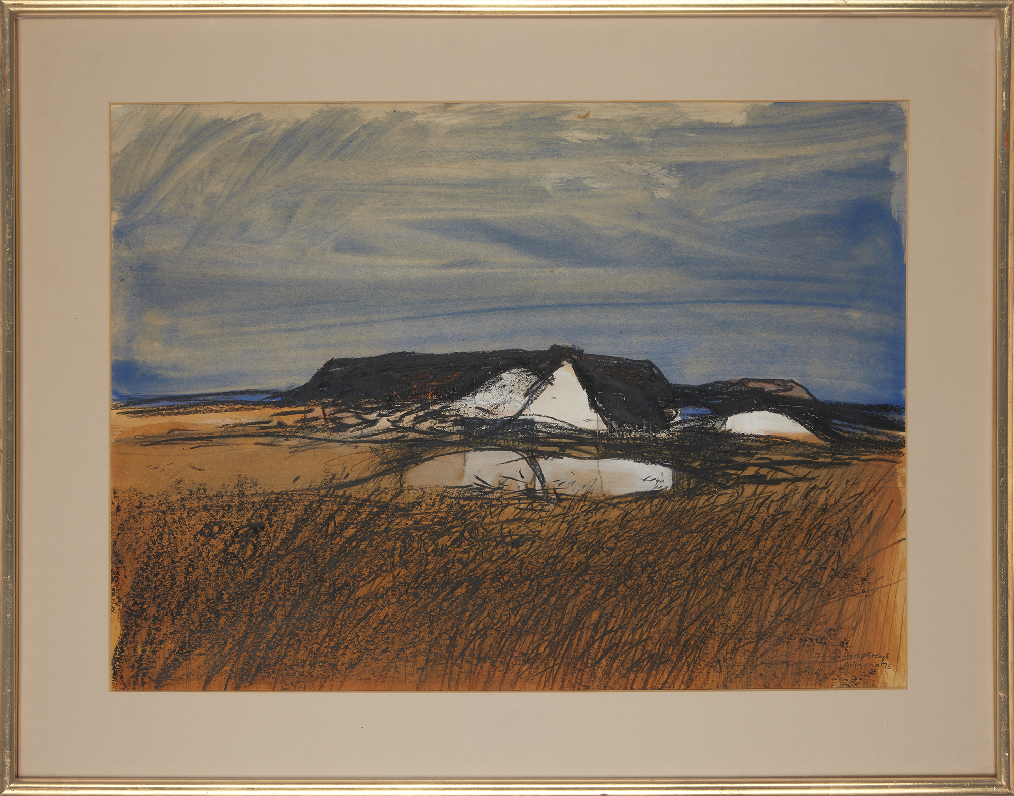 David Humphreys,  British b.1937 -  Arizona, 1973;  gouache and pastel on paper, signed, titled... - Image 2 of 3