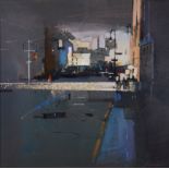 Alan Ferebee,  British 20th century -  Street scene;  oil on panel, signed lower right 'Farebee...