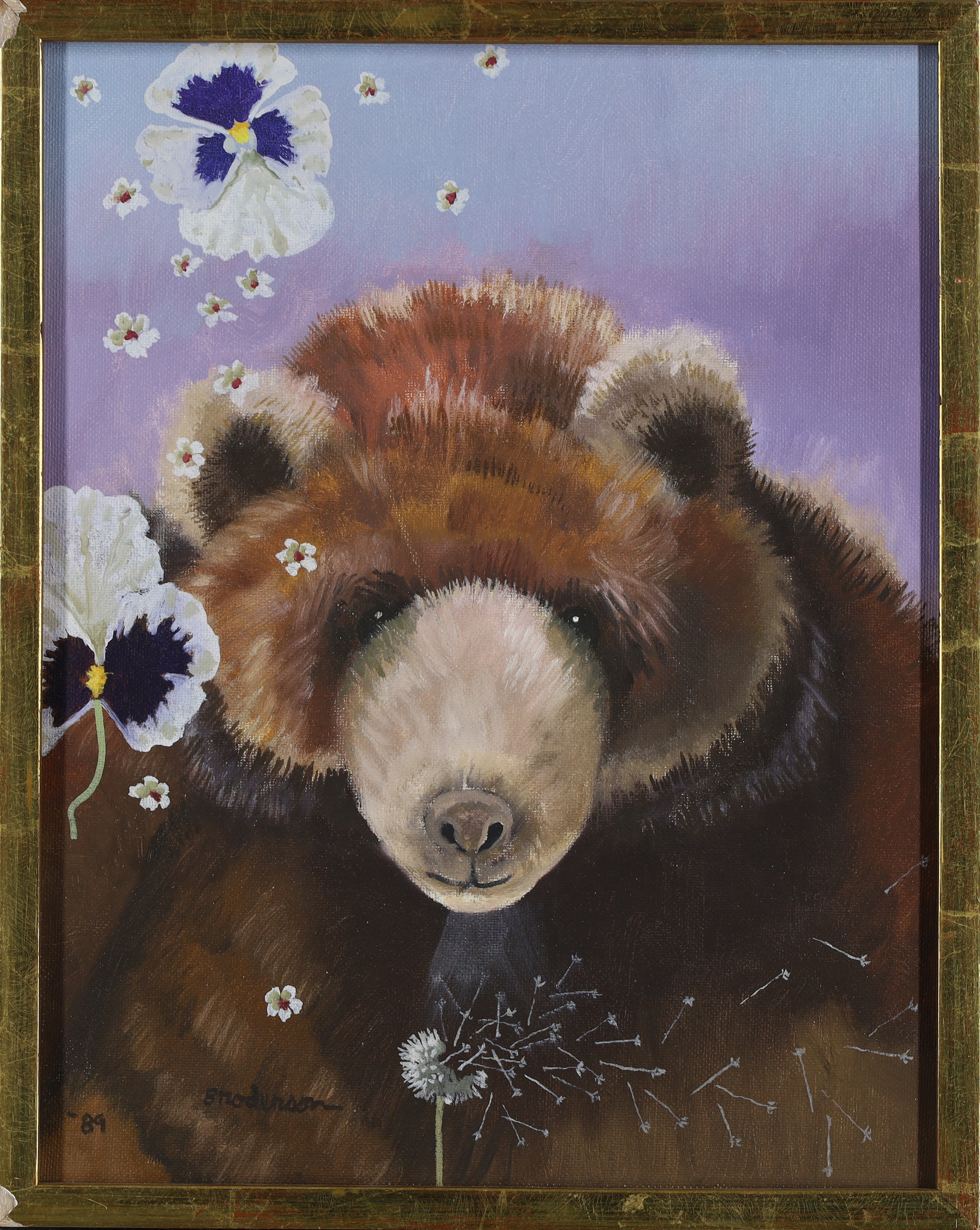 Morris Broderson,  American b.1928 -  Bear, 1989;  oil on canvas, signed and dated lower left '... - Image 2 of 3
