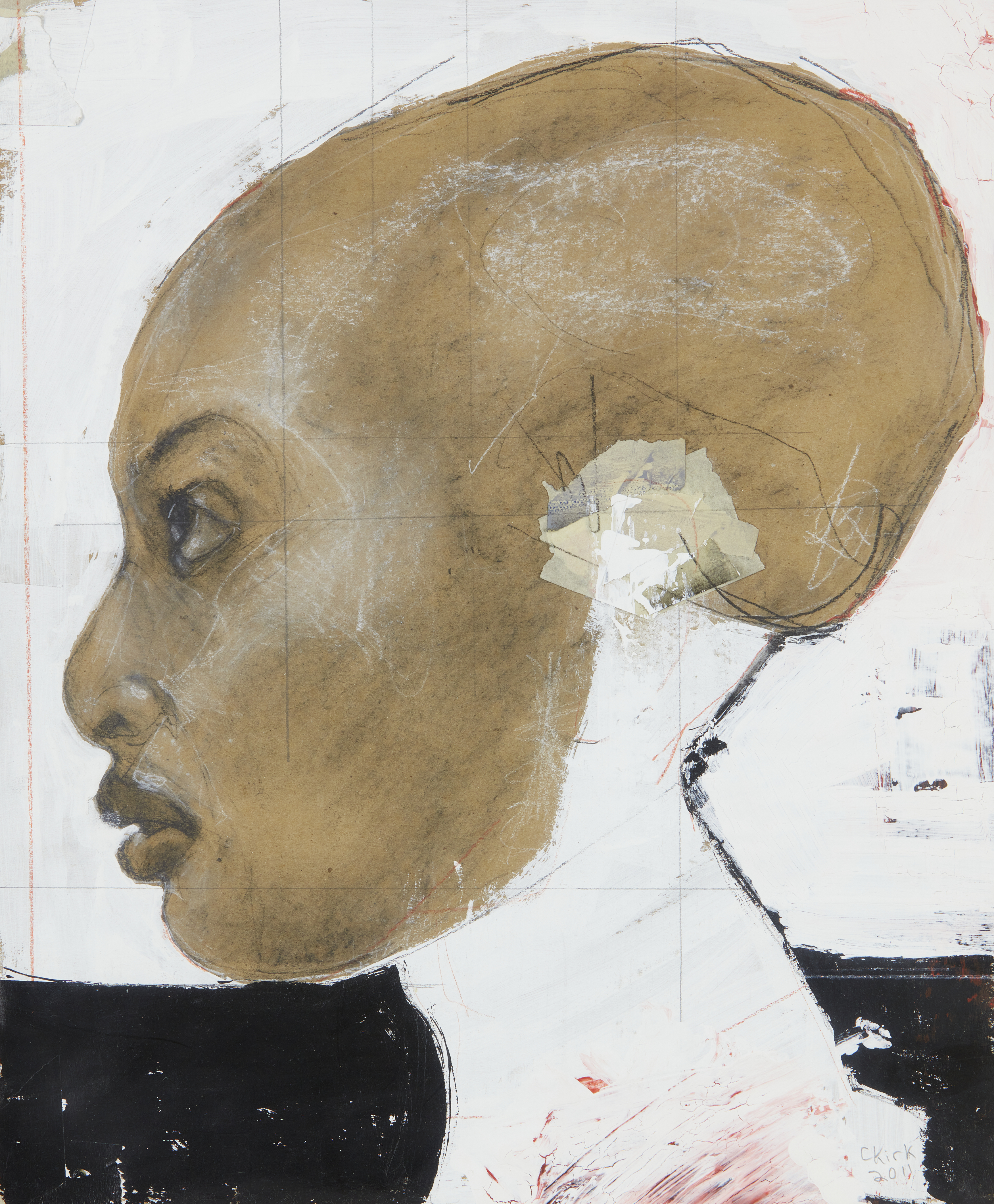 C. Kirk,  20th/21st century -  Artists Wife with Elongated Cranium, 2011;  mixed media and coll... - Image 2 of 3