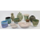 Brian Siefert, a quantity of studio pottery comprising nine vases and three bowls, of recent manu...
