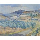 Philip Meninsky,  British 1919-2007 -  South of France landscape;  oil on board, signed lower l...