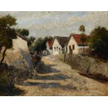Ferenc Ujváry,  Hungarian 1898-1971 -  Village scene;  oil on canvas, signed lower right 'Ujvár...