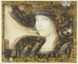 Csaba Markus, Hungarian b.1953- Fiorentina II;  aquatint etching with gold leaf on wove, signed...