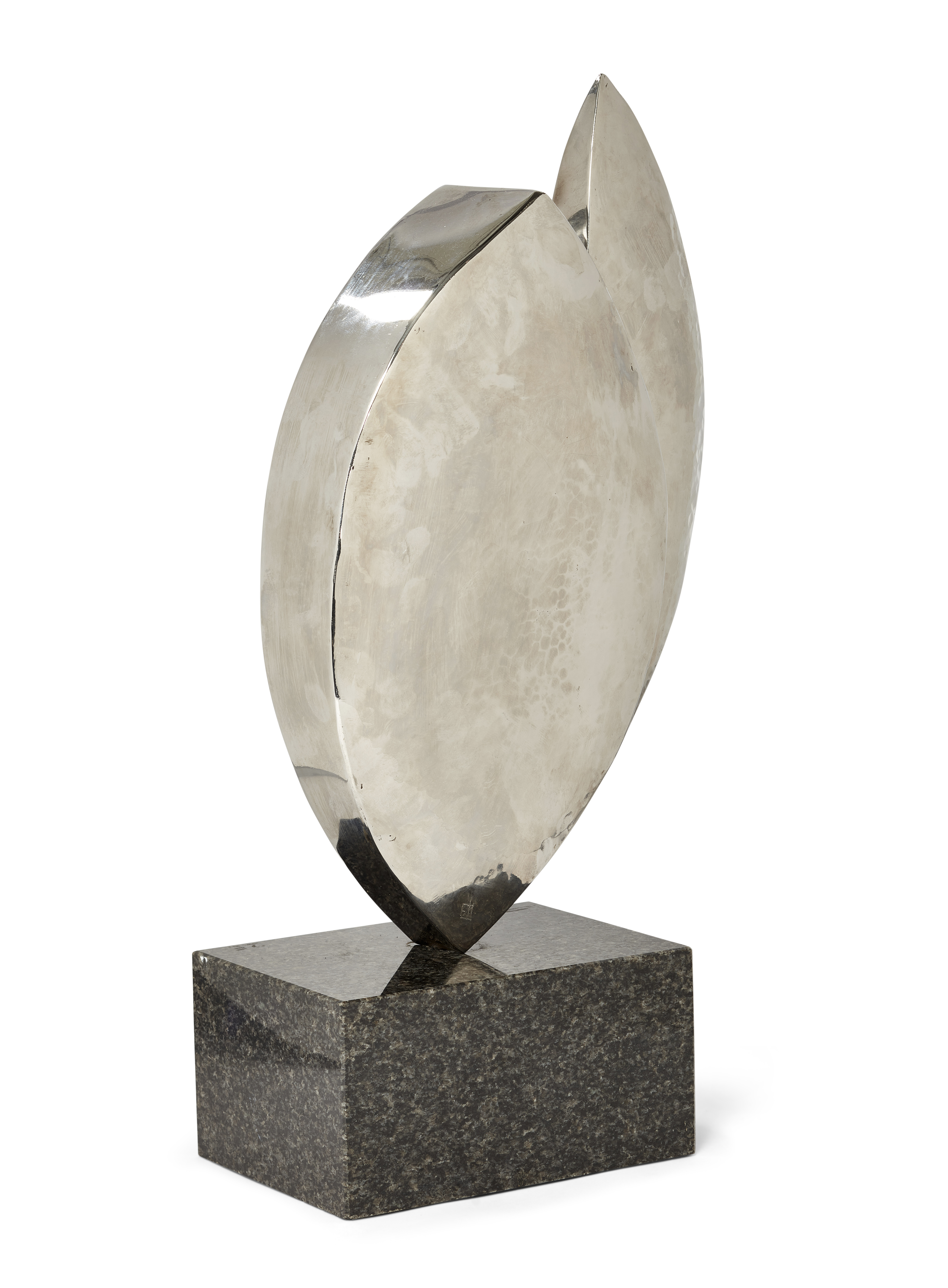 British school,  20th/21st century -  Abstract composition;  aluminium on granite base, signed ...