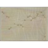 Ethelyn Honig,  American b.1933 -  Untitled, 1970;  pencil and adhesive on paper, laid down on ...
