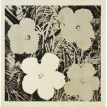 After Andy Warhol,  American, 1928-1987,  Flowers;  monochrome lithograph,  after the screen pr...