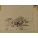 Percy Horton,  British 1897-1970 -  Countryside landscape, 1935;  pencil on paper, signed and d...