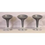 Stefano Giovannoni (b.1954) for Magis, three 'Bombo' adjustable bar stools, c.2000s, chrome plate...