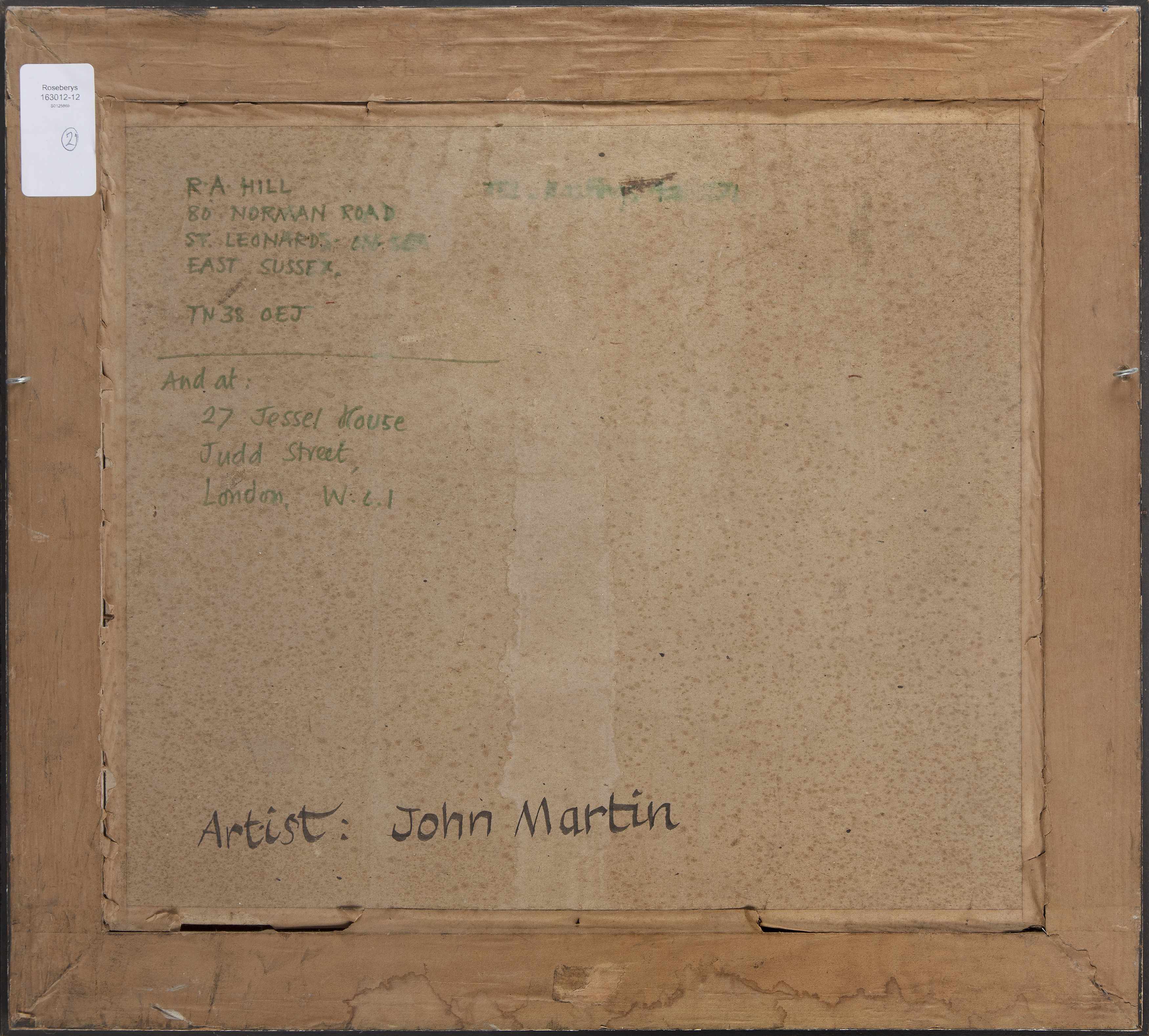 John Martin,  20th century -  Abstract composition;  oil on board, bears inscription of artist'... - Image 3 of 5