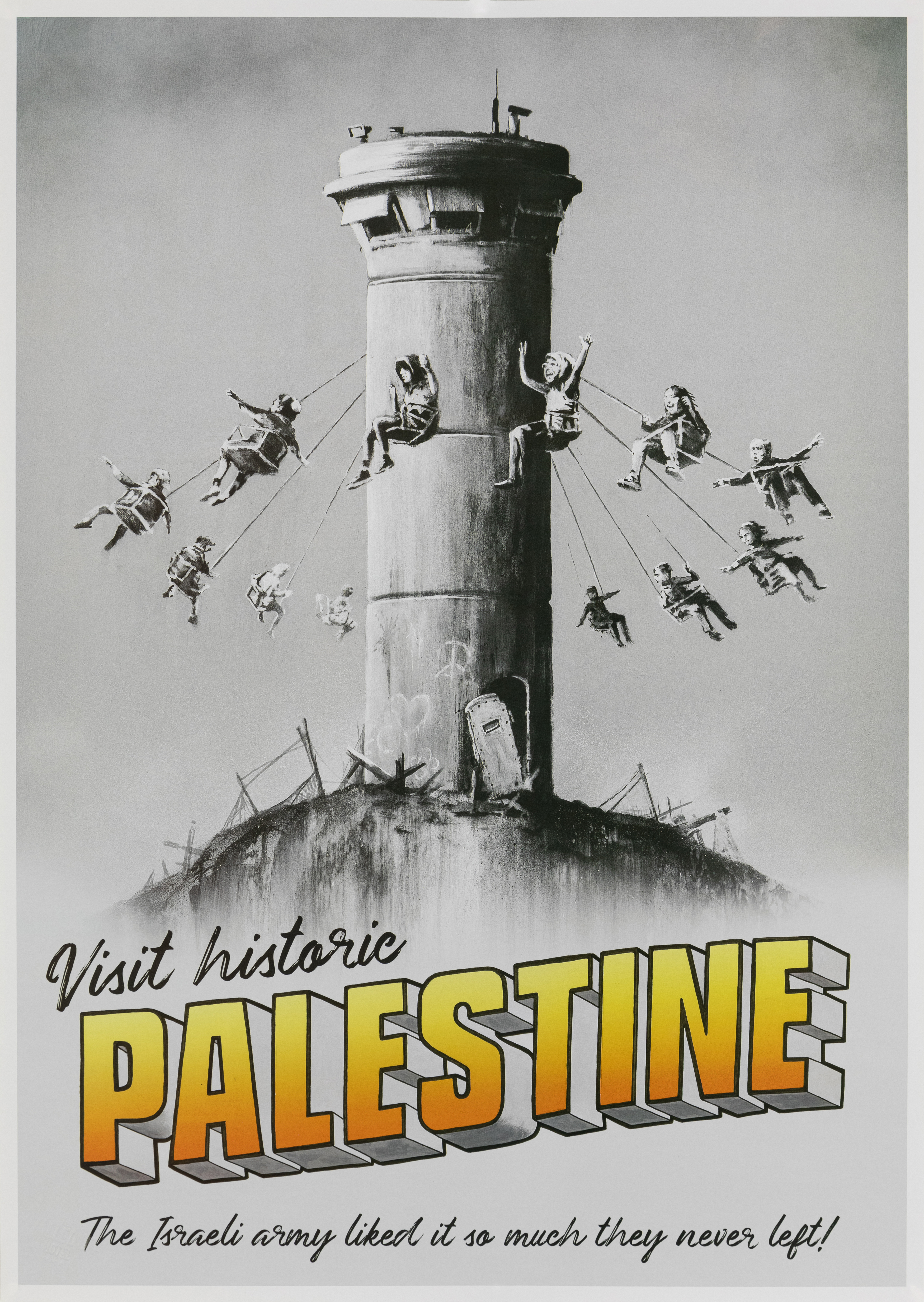 Banksy, British b.1974- Visit Palestine, 2018; offset lithographic poster in colours, sheet: 59...