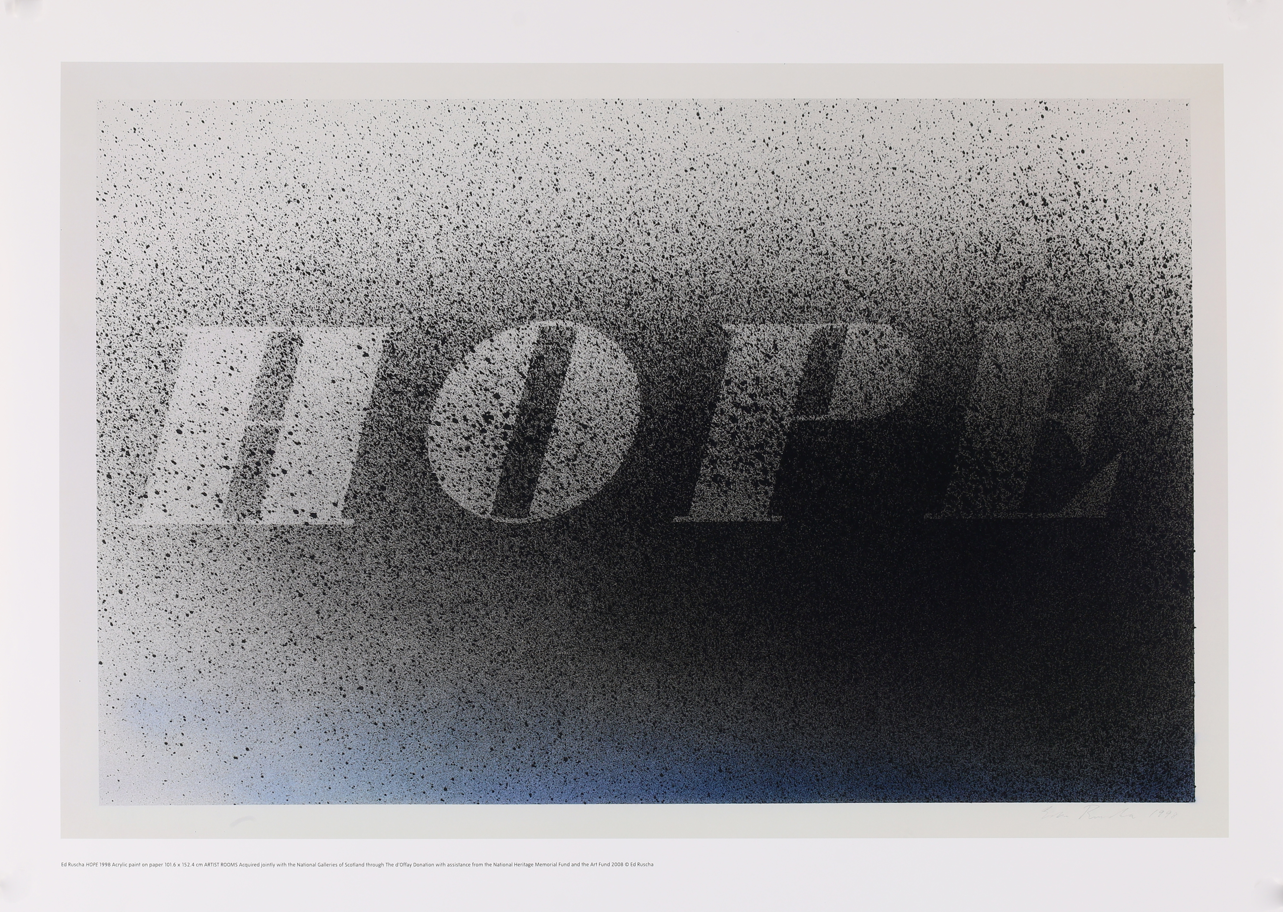 After Ed Ruscha, American b.1937-  Hope (poster), 2008; offset lithographic poster on wove,  sh...