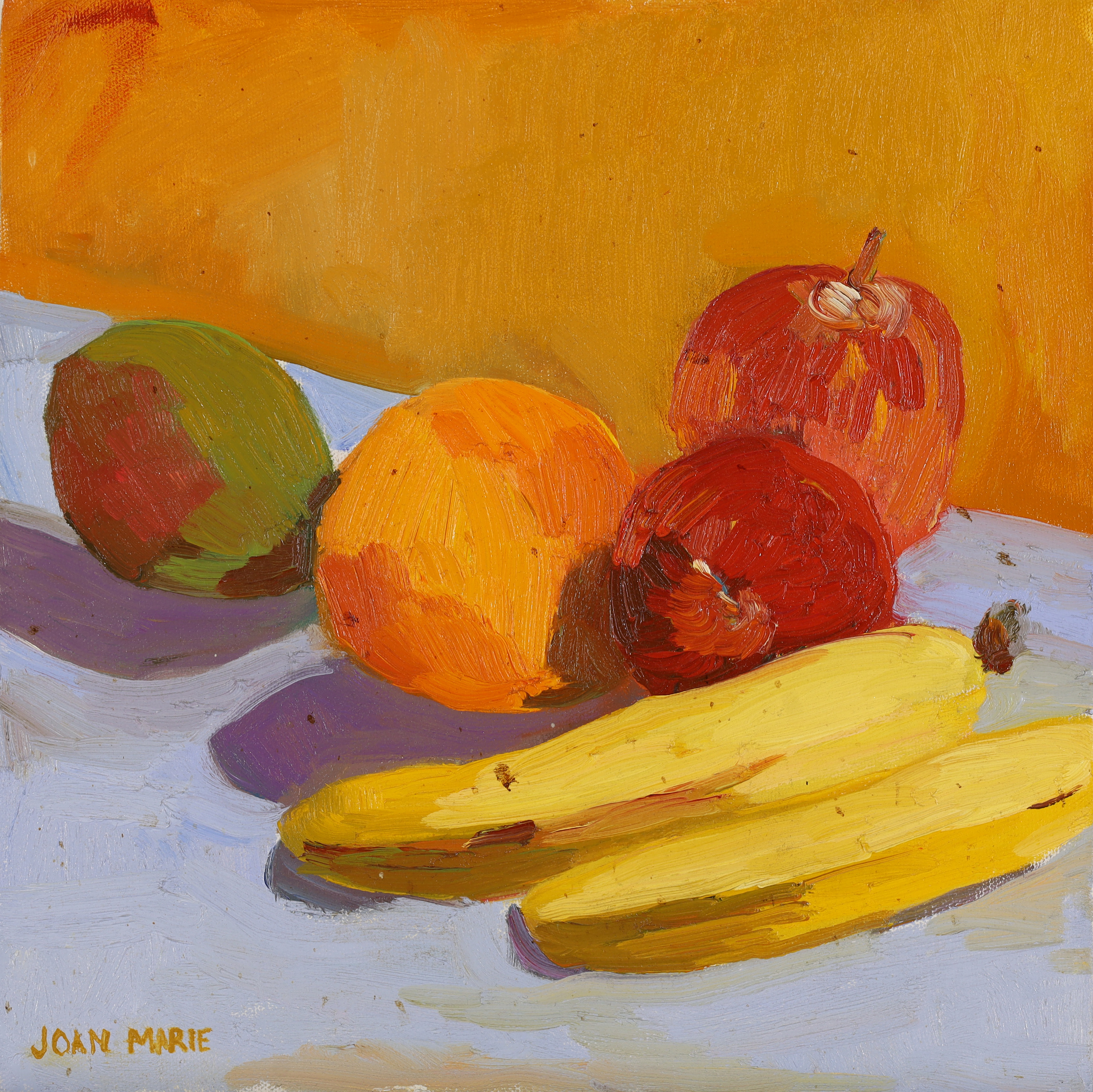 Joan Marie Ransohoff,  American mid/late 20th century -  Harvest Fruits, 1999;  oil on canvas s...