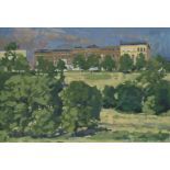 Jason Line,  British b.1965 -  A view of Richmond Hill;  oil on canvas, signed with monogram lo...