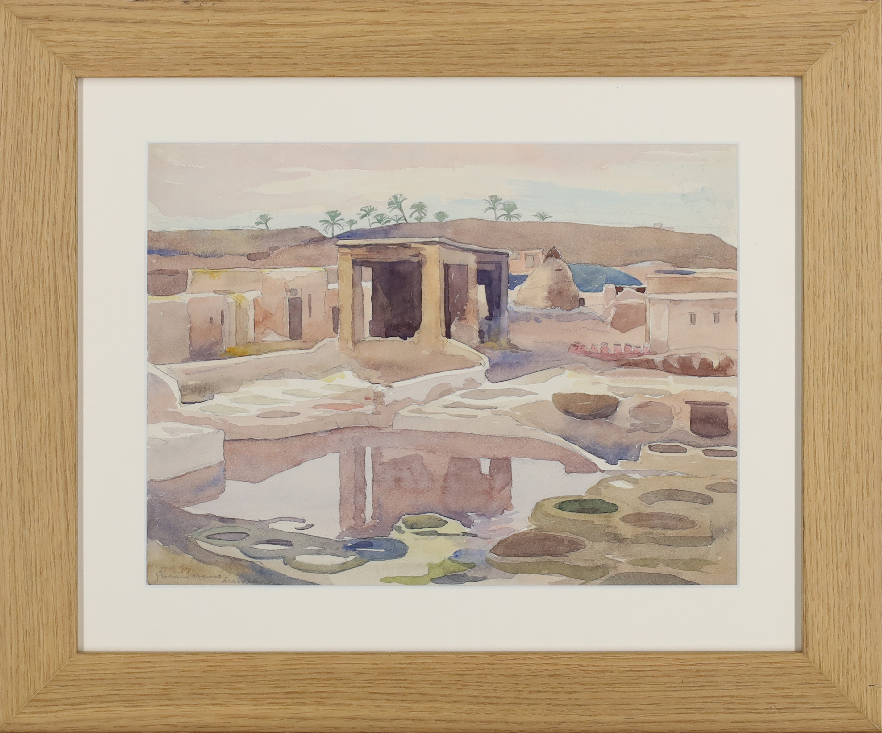 Alexander Graham Munro,  British 1903-1985 -  Marrakesh;  watercolour on paper, signed and titl... - Image 2 of 3