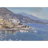 Alfred Egerton Cooper,  British 1883-1974 -  The Harbour at Monte Carlo;  gouache on paper, sig...