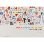 Mr Doodle (b.1994) X Shem,  Rock Paper Wizards, 2021;  offset lithograph printed in colours on ...