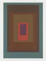 Bob Crossley,  British 1912-2010,  Orange Centre, 1971;  screenprint in colours on wove,  signe...