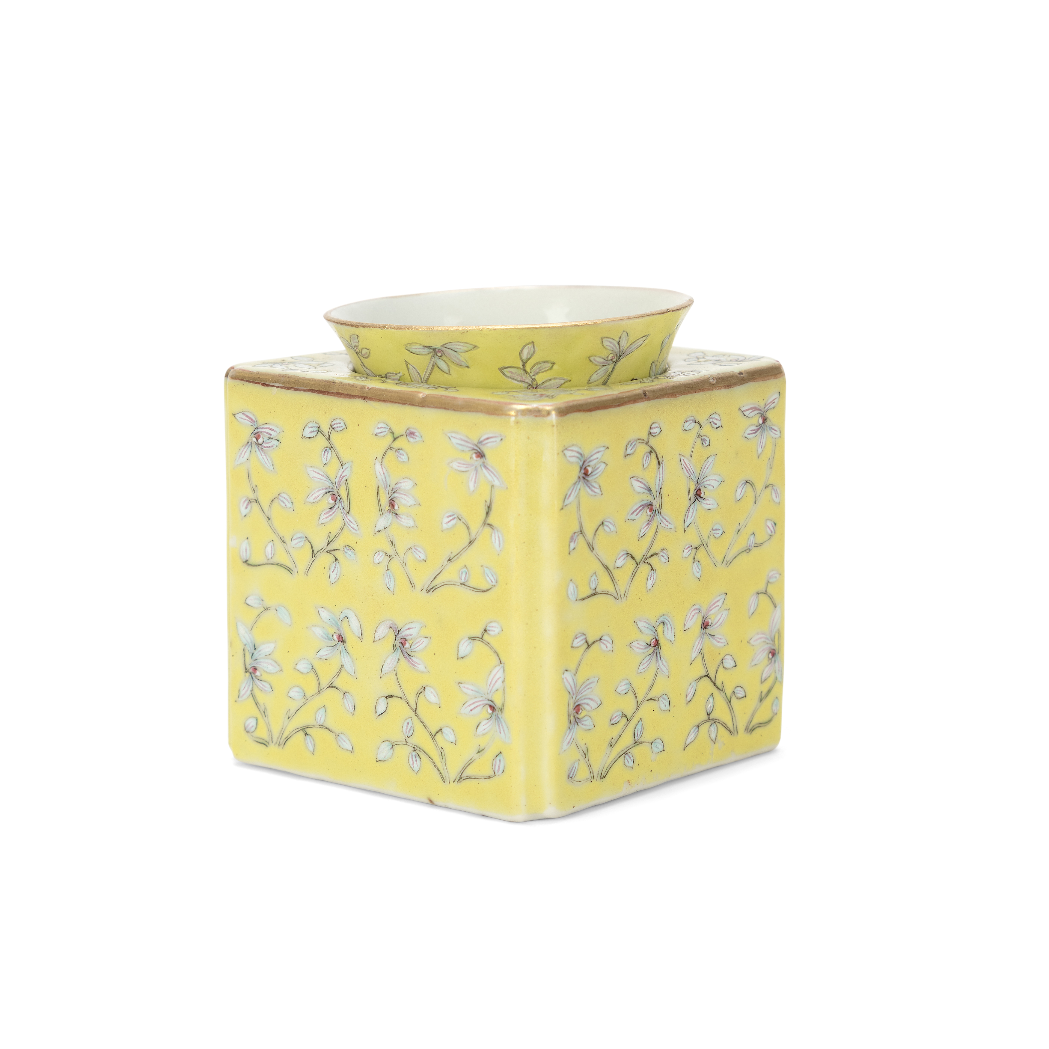 A Chinese Imperial yellow ‘magnolia’ wine cup and warmer Qing dynasty, Guangxu marks and period ... - Image 2 of 4