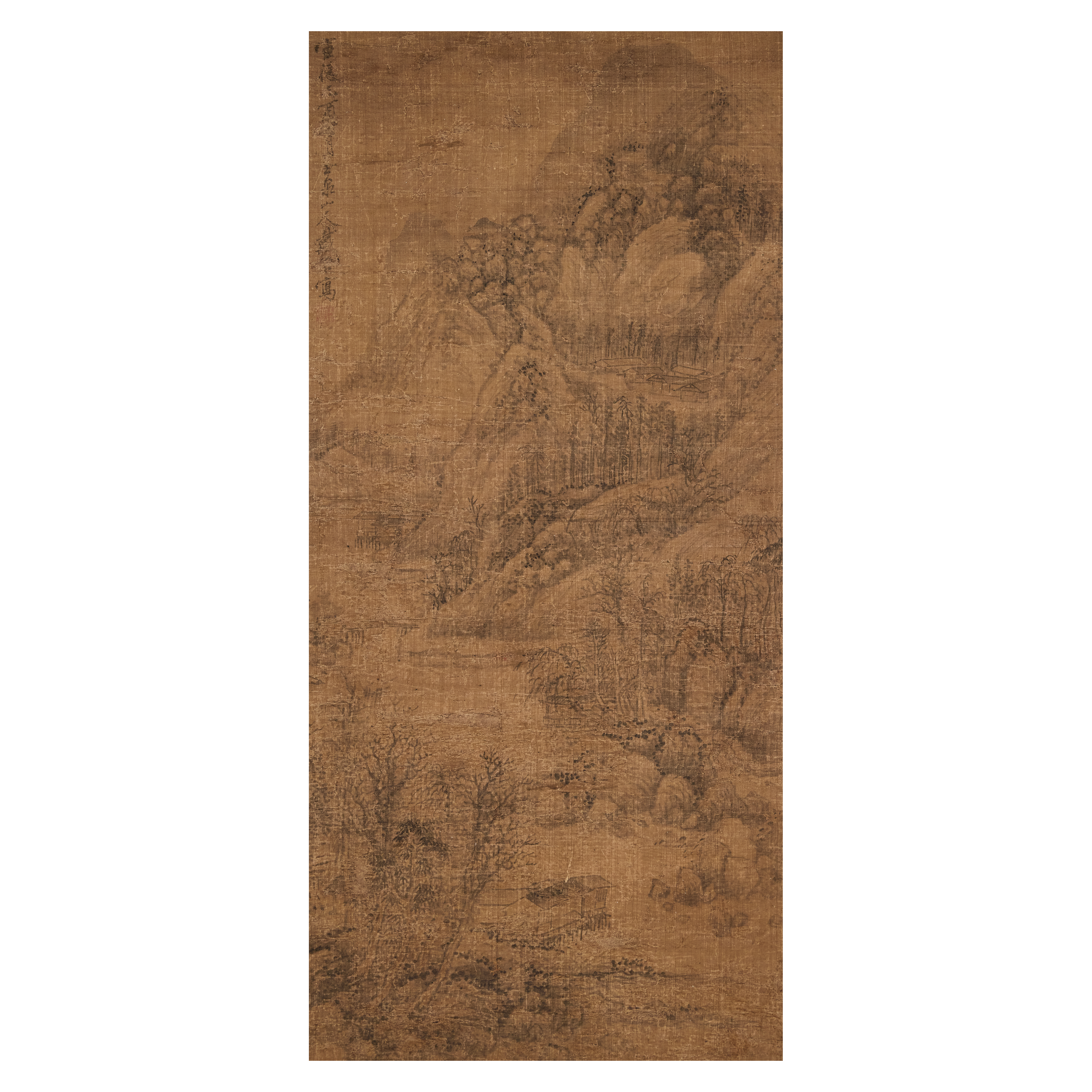 Attributed to Dai Jin (1388–1462) 'Mountainous landscape' Ink on silk, mounted as hanging scrol...