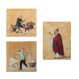 Chinese Guangdong (Canton) Export School, 19th century 'Character studies' Gouache on paper, co...