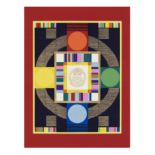 Kazuyo Iseki Mandala Tapestry, pigment on woven fabric, 37.2 x 28cm, with album sleeve. Proven...