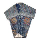 A Chinese refashioned embroidered silk gauze 'dragon' robe The silk, Qing dynasty, 19th century ...