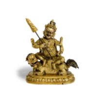 A Sino-Tibetan gilt copper-alloy figure of Vaishravana Qing dynasty, 17th/18th century The God ...